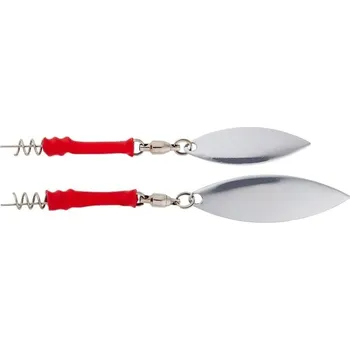 Rybářský háček 3ks - Zavrtávací Hlavička Savage Gear s Třpytkou Teaser Silver Red Velikost S