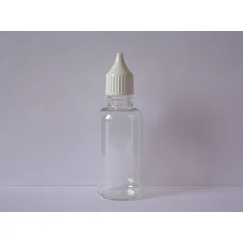 Lékovka STEZA - Plastová průhledná lahvička 50 ml. (Čírá plastová lahvička i z kapátkem a uzávěrem)