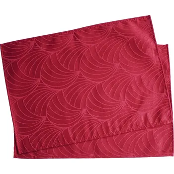 prostírání HEDVA ČESKÝ BROKÁT Ubrus Odaska prostírání 30x40 set 2 ks vějířky vínová