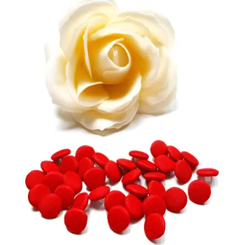 Knoflík Potažený knoflík - červený