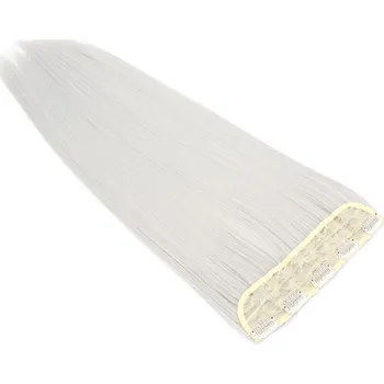 Příčesek Clip pás kanekalon 60cm rovný - stříbrný