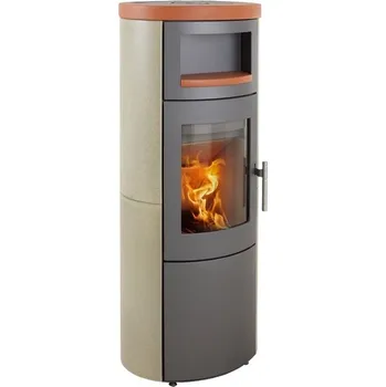 Krbová kamna HETA Scan-line 820W černý lak a kompletní obklad keramika