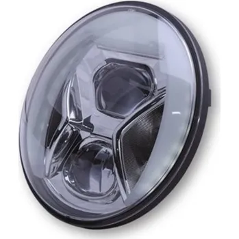 Osvětlení pro motocykl HIGHSIDER LED moto přední světlo - parabola světla TYP 8 chrom