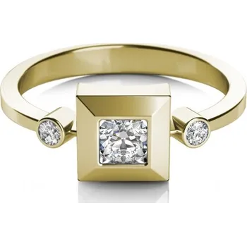 Prsten Couple, Prsten Ima ve žlutém zlatě se zirkony, vel.: 59, ø18,8 mm, 6810203-0-59-1