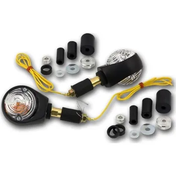 Osvětlení pro motocykl Moto blinkry Glas černé čiré