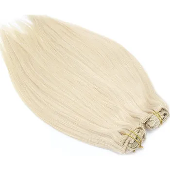 Příčesek Deluxe clip in sada 70cm platinová blond
