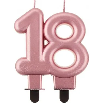Dortová svíčka Svíčka na dort č. 18, rose gold