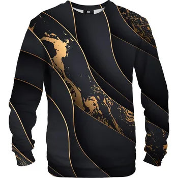 Pánská mikina Mr. GUGU & Miss GO pánská mikina Eriks černo-zlatá S