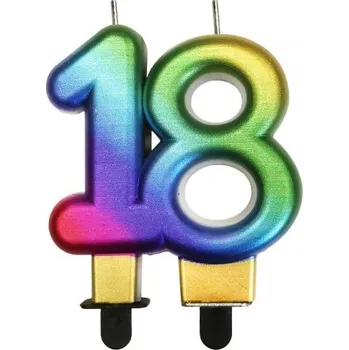 Dortová svíčka Svíčka na dort č. 18, duhová