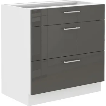 Kuchyňská skříňka Kuchyňská skříňka LARA šedá 80 D 3S BB QUADRO