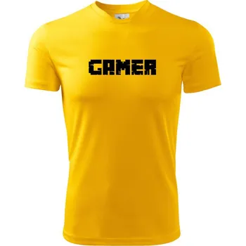 Chlapecké tričko Gamer nápis - Dětské triko sportovní (dresovina) - 146 cm/10 let ( Žlutá )