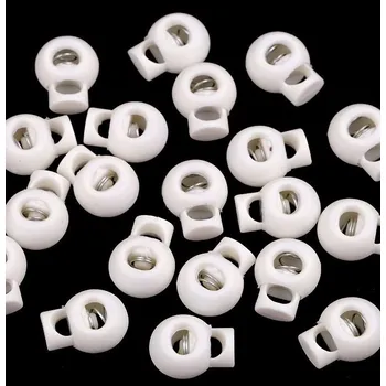 L2295 Brzdičky kulaté 1,5x1,9 cm - Smetanová, ecru