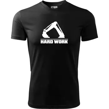 Chlapecké tričko Hard Work lžíce - Dětské triko sportovní (dresovina) - 122 cm/6 let ( Černá )