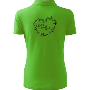 Krása začíná uvnitř - Polokošile dámská Pique Polo - 2XL ( Apple Green )