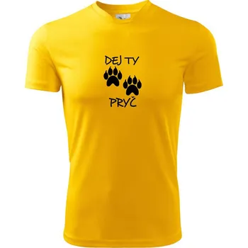 Dej ty tlapy pryč - Dětské triko sportovní (dresovina) - 134 cm/8 let ( Žlutá )