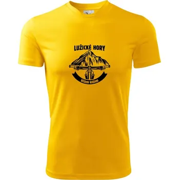 Chlapecké tričko Lužické hory křížem krážem - Dětské triko sportovní (dresovina) - 122 cm/6 let ( Žlutá )