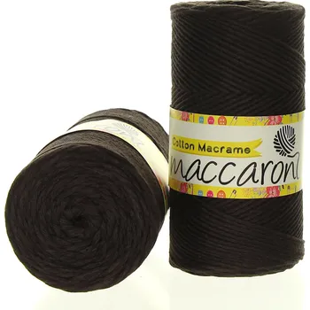 Příze Maccaroni Cotton Macrame tmavě hnědá 38-304