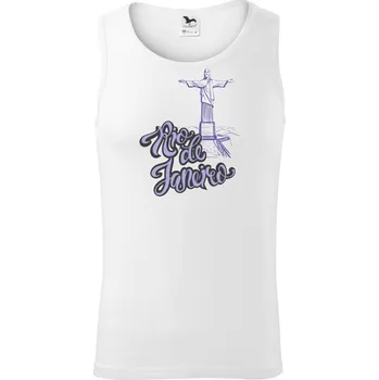 Brazil Rio Janeiro Lettering - Tílko pánské Core - 2XL ( Bílá )