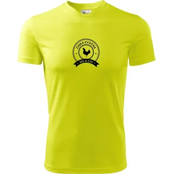 Česká kvočna - Dětské triko sportovní (dresovina) - 158 cm/12 let ( Neonově žlutá )