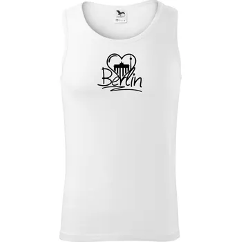 Berlin Love nápis - Tílko pánské Core - 2XL ( Bílá )