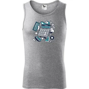 Kalkulátor - Tílko pánské Core - 2XL ( Tmavě šedý melír )