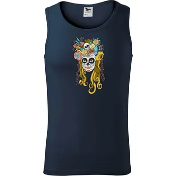 Mexická maska - žena (Pecka design) - Tílko pánské Core - M ( Námořní modrá (velmi tmavá - téměř černá) )