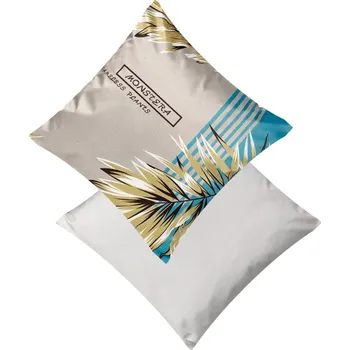 Polštář Numberoplus Dekorační polštář (45 x 45 cm) - Modrá Monstera