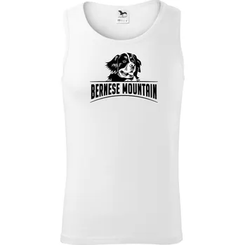 Bernese mountain - hlava a nápis - Tílko pánské Core - XL ( Bílá )