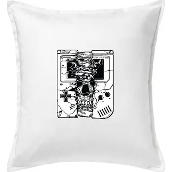 Polštář Gameboy Skull - Polštář 50x50 - 50x50 - Pouze potah ( Bílá )