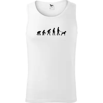 Evoluce pes boxer (muž-žena) - Tílko pánské Core - L ( Bílá )