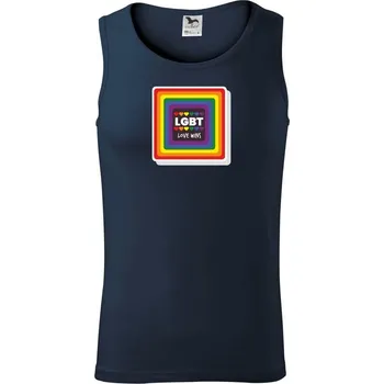 Love wins čtverec - Tílko pánské Core - M ( Námořní modrá (velmi tmavá - téměř černá) )