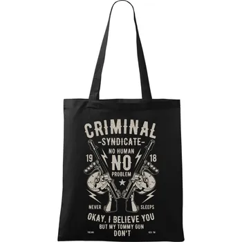 Nákupní taška Criminal Syndicate - Taška bavlněná - 42 x 38 cm ( Černá )
