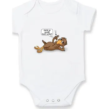 Kojenecké oblečení Kouřící pták (Hana-creative) - Body kojenecké s krátkým rukávem - Krátký r. 12-18 měs ( Bílá )