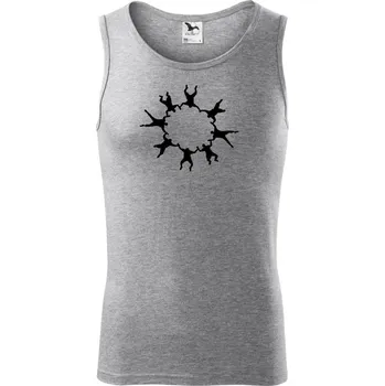 Hromadný seskok padákem - Tílko pánské Core - XL ( Tmavě šedý melír )