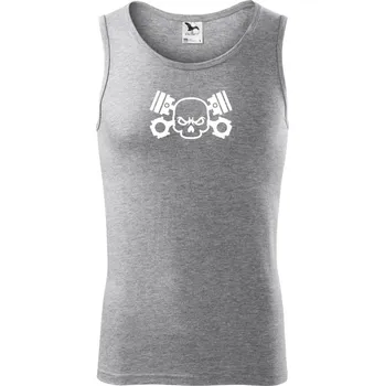 Píst smrtka - Tílko pánské Core - XL ( Tmavě šedý melír )