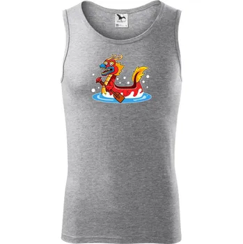 Dračí loď s pádlem - Tílko pánské Core - XL ( Tmavě šedý melír )