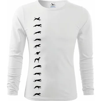 Pánská móda Chrt na výšku - Triko s dlouhým rukávem FIT-T long sleeve - M ( Bílá )