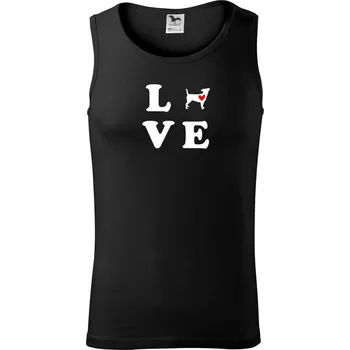 Jack russel terier love - Tílko pánské Core - XL ( Černá )