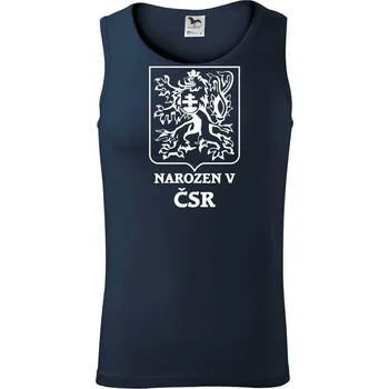 Narozen v ČSR / Narozena v ČSR (1920 - 1960) - Tílko pánské Core - XL ( Námořní modrá (velmi tmavá - téměř černá) )