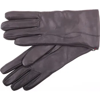 Rukavice Špongr Dámské kožené rukavice CHLOE černé + podšívka kašmír Velikost: 8 1/2"