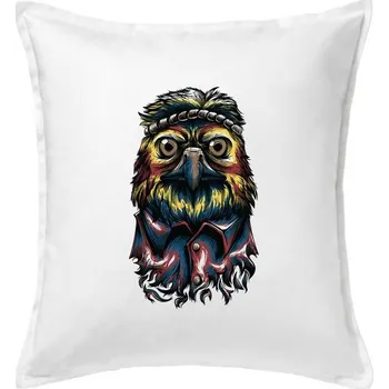 Polštář Orel od kadeřníka - Polštář 50x50 - 50x50 - Včetně výplně ( Bílá )