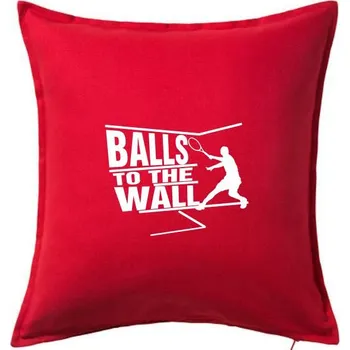 Polštář Balls to the Wall squash - Polštář 50x50 - 50x50 - Včetně výplně ( Červená )