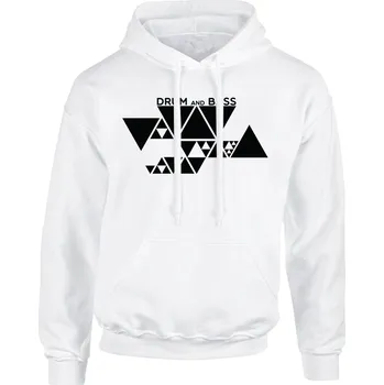 Pánská mikina Pánská mikina s kapucí DNB Triangle Velikost: XXL, Barva: Bílá