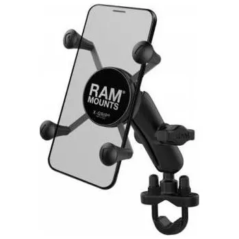 Kompletní sestava držáku mobilního telefonu X-Grip s objímkou na řidítka, RAM Mounts