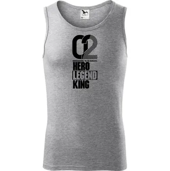 Hero, Legend, King x Queen 2002 - Tílko pánské Core - 2XL ( Tmavě šedý melír )