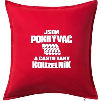 Polštář Pokrývač kouzelník - Polštář 50x50 - 50x50 - Pouze potah ( Červená )
