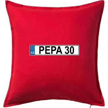 Polštář SPZ Pepa 30 - Polštář 50x50 - 50x50 - Pouze potah ( Červená )