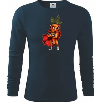 Pánské oblečení Superkaroťák - Triko s dlouhým rukávem FIT-T long sleeve - M ( Námořní modrá (velmi tmavá - téměř černá) )