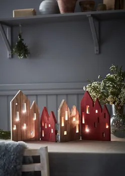 Vánoční osvětlení Markslöjd View svítící dekorace Dřevěné domečky
