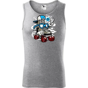 Brejláč na bruslích - Tílko pánské Core - M ( Tmavě šedý melír )